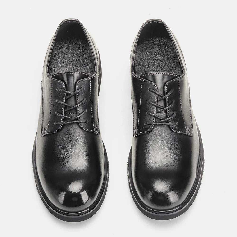 Genuine Leather Men Derby Shoes Ultralight Comfortable fashion Men Casual shoes Black Men Leather Shoes #KD6675