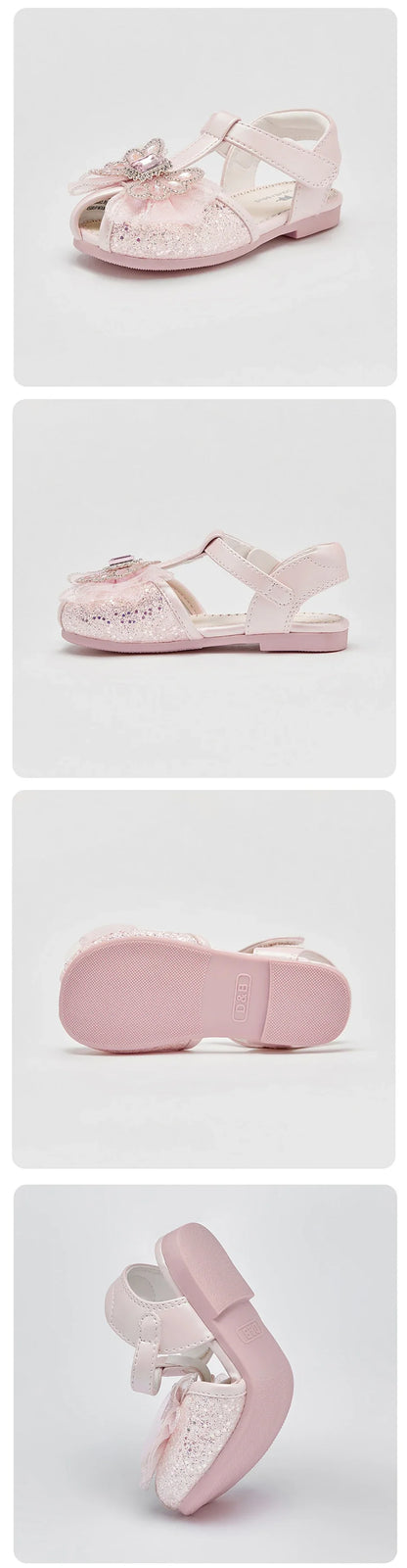 Girls Sandals Summer Children Soft Cool Shoes Fashion Crystal Princess Sweet Party Non-slip Outdoors Sandal DB2261153