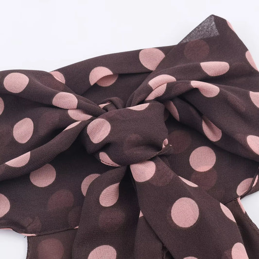 European and American style women's clothing new 2025 fashion versatile sleeveless bow decoration hanging neck collar top