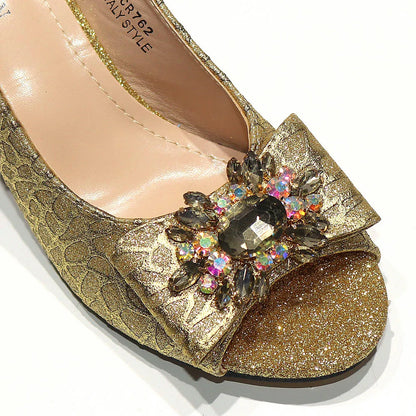 African Fashion Italian Shoes And Bag Sets For Evening Party With Stones Colorful Italian Handbags Match