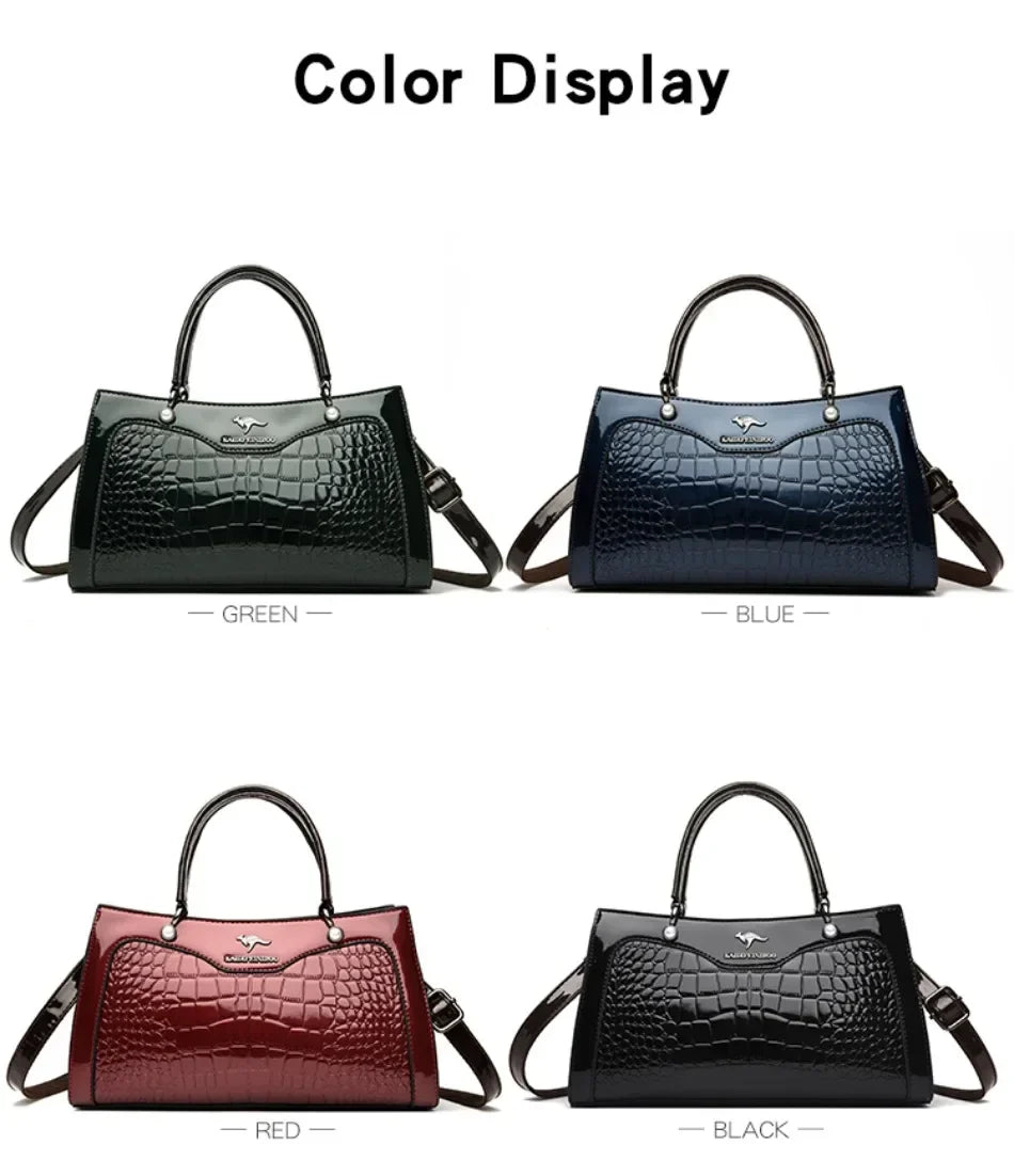 2024 Genuine High Quality  Luxury Handbag Designer Crossbody Bags for Women  Fashion Crocodile Pattern  Shoulder Bag Totes Bags