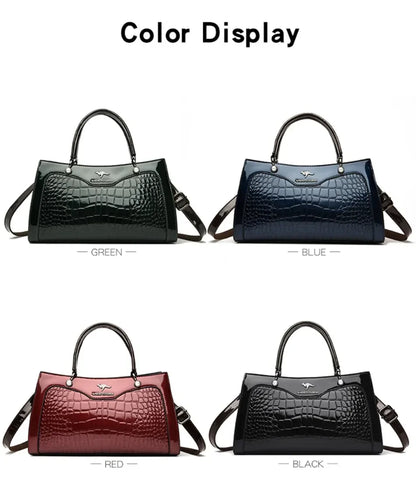 2024 Genuine High Quality  Luxury Handbag Designer Crossbody Bags for Women  Fashion Crocodile Pattern  Shoulder Bag Totes Bags