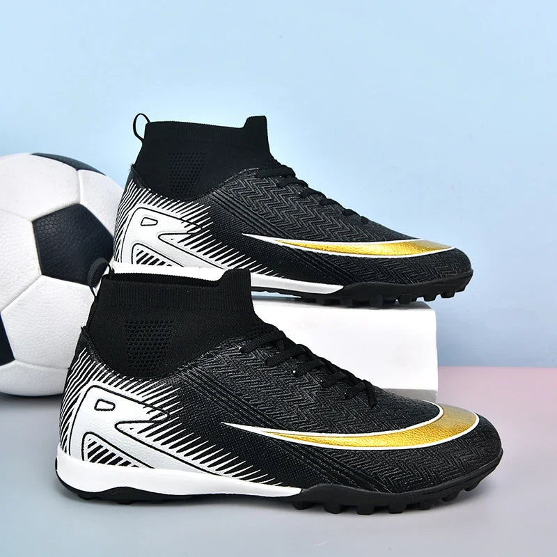 New Men Football Boots Kids Ankle Cleats Grass Soccer Shoes Futsal Indoor Sport Match Training TF/FG Hot-selling High-quality