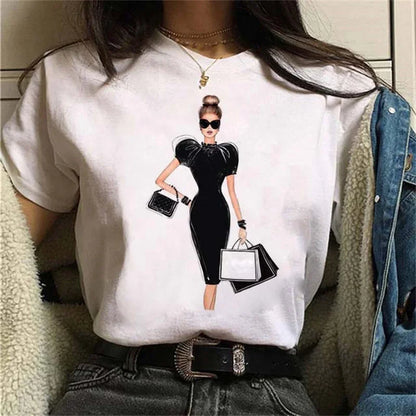 Women T Shirt London Paris New York City Travel Graphic Print Fashion Streetwear Urban Vacation Casual Short Sleeve