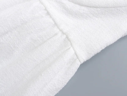 White Spliced Embroidery Lace Bra Corset style Mini Dress Women Backless Party Skater Short Sling Robe Holiday