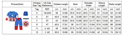 Hero Hulk Captain America Cosplay Costume Boy Kids Clothes Spiderman Muscle Suit Halloween Carnival Birthday Party