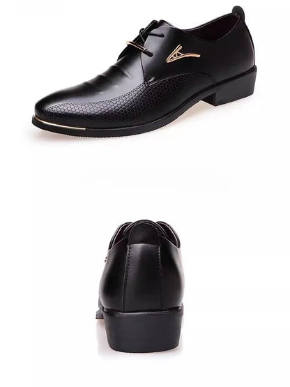 Brown Business Social Shoe Male Black Men's Formal Shoes Party Leather Casual Suit 2025 Trend Elegant and Classic Official New