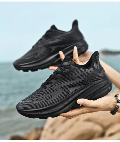 Men's Running Shoes Jogging Cushioning Outdoor Luxury Shoes Trainer Race Breathable Couple Non-Slip Sneakers Mesh Off-road Shoes