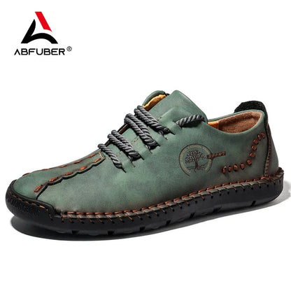 Handmade Leather Casual Men Shoes Design Sneakers Men Comfortable Leather Men Loafers Hot Sale Moccasins Driving Shoes Plus Size