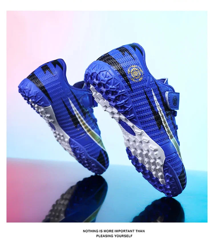 New Child's Football Shoes Society Professional Original Child's Society Cleats Kid Sneakers Indoor Soccer Trainers Youth Sports