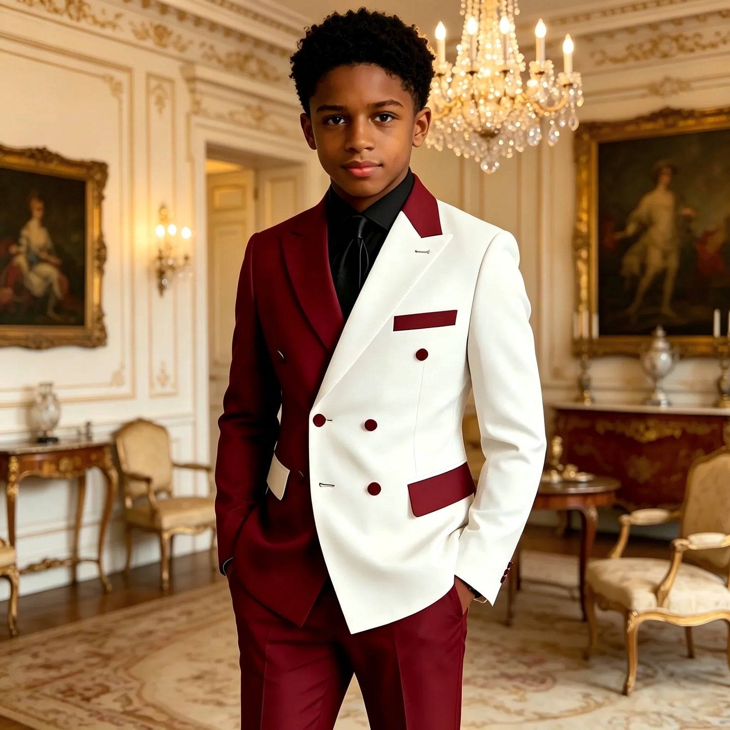 Boys formal suit set 2 Pieces, Flower Boy for wedding party cocktail party Kids suit dress 3-16 years old children suit