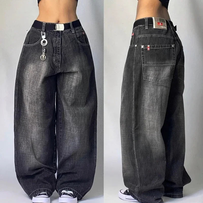 Streetwear Fashion Oversized Print Baggy Jeans
