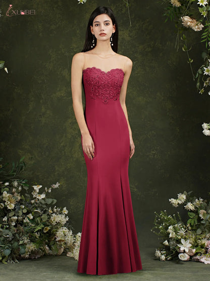 Vestido de Noite Sereia Elegante Verde Menta com Miçangas Delicadas Ilusão Verão Comprimento Chão Festa Coquetel Vestido Maxi Vestidos Noche