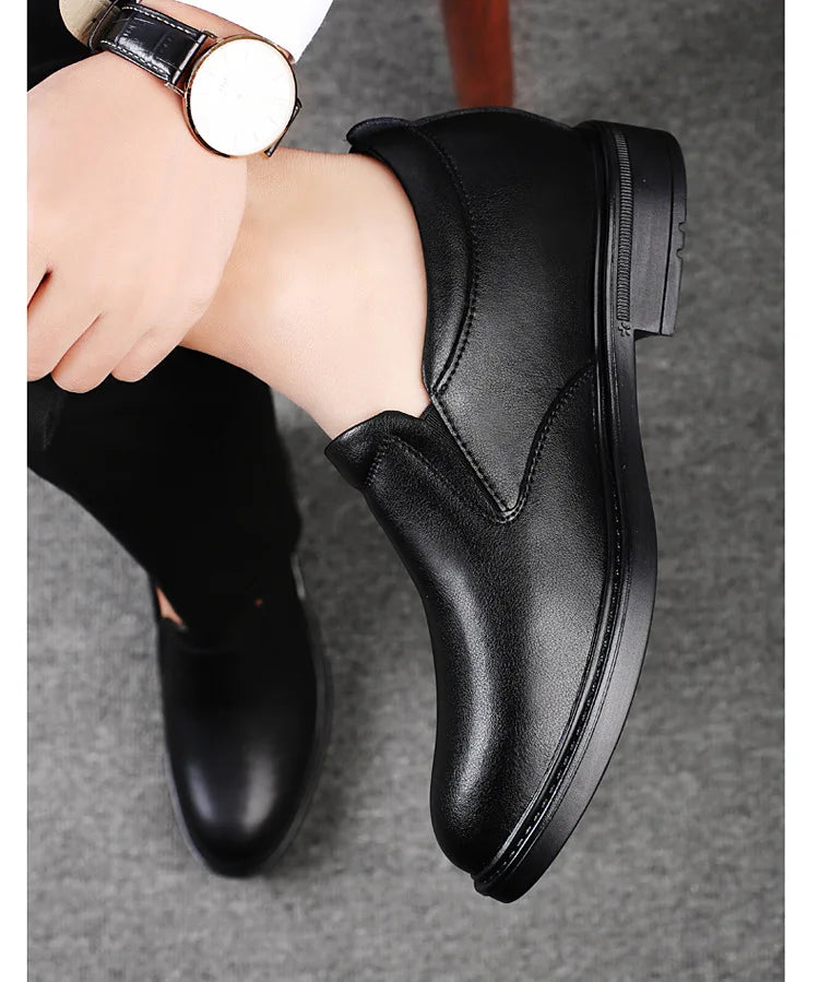 Height Increasing Shoes for Men 6cm 8cm Invisible Elevator Leather Casual Shoes Leathe Zapatillas De Hombre Large-sized Shoes