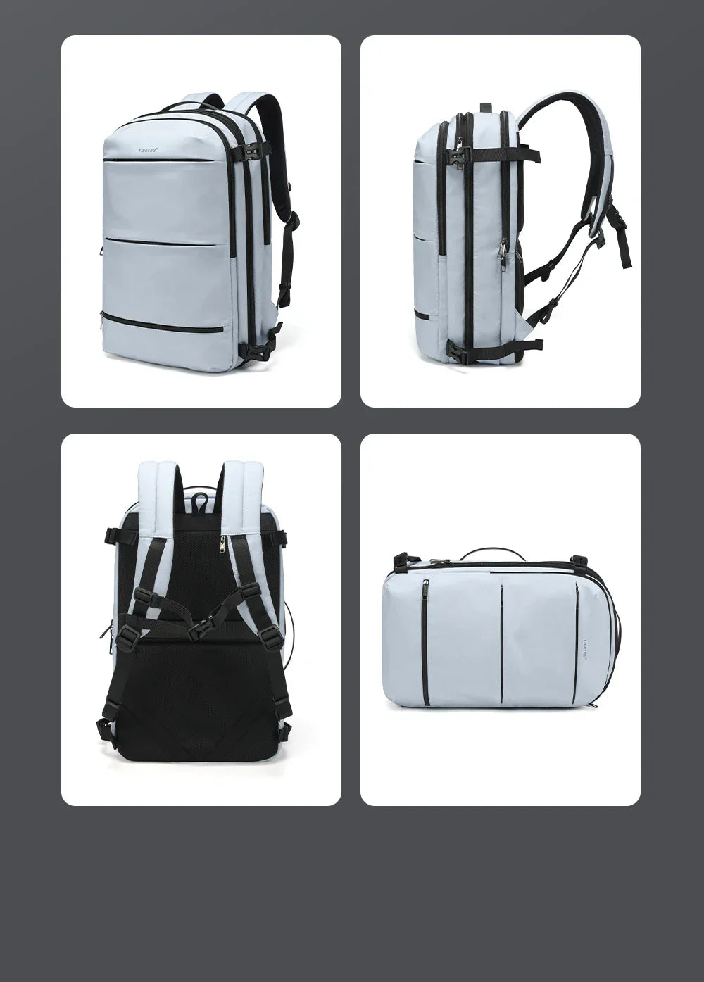 Vacuum Compression Backpacks Men Travel Backpack Expandable USB Bag Large Capacity 17 Laptop Bags For Schoo Cabin Bags