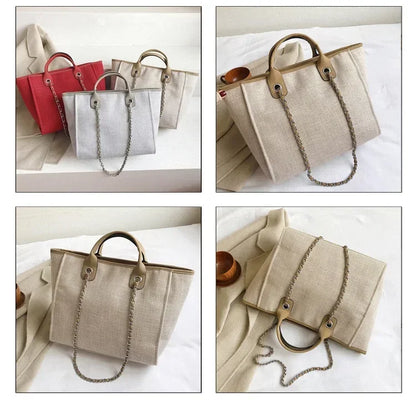 Fashion Make Up Designer Big Women's 2025 New Korean Fashion Casual Large Capacity Shoulder Crossbody Chain Tote Bag