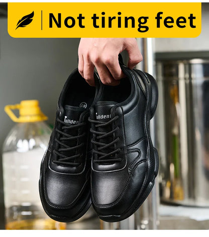 Chef's shoes, anti slip and oil resistant casual shoes, anti slip restaurant work shoes