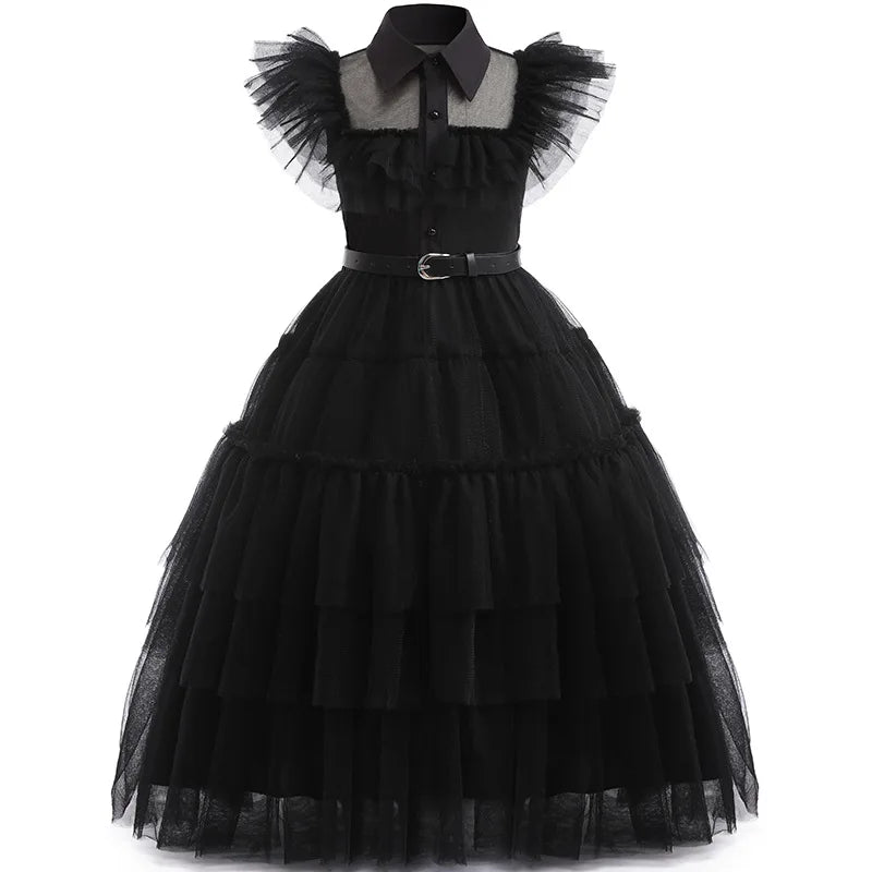 birthday Party Dress For Girl Kids graduation party Costumes Black Sleeveless Gothic Dresses 2026 Teenage Girls evening wedding