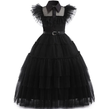 birthday Party Dress For Girl Kids graduation party Costumes Black Sleeveless Gothic Dresses 2026 Teenage Girls evening wedding