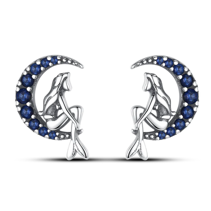 925 Silver Charms Plata De Ley 925 Jewelry Women Fashion Cute Tiny Clear Crystal CZ Stud Earrings Star Starfish Dolphin Earrings