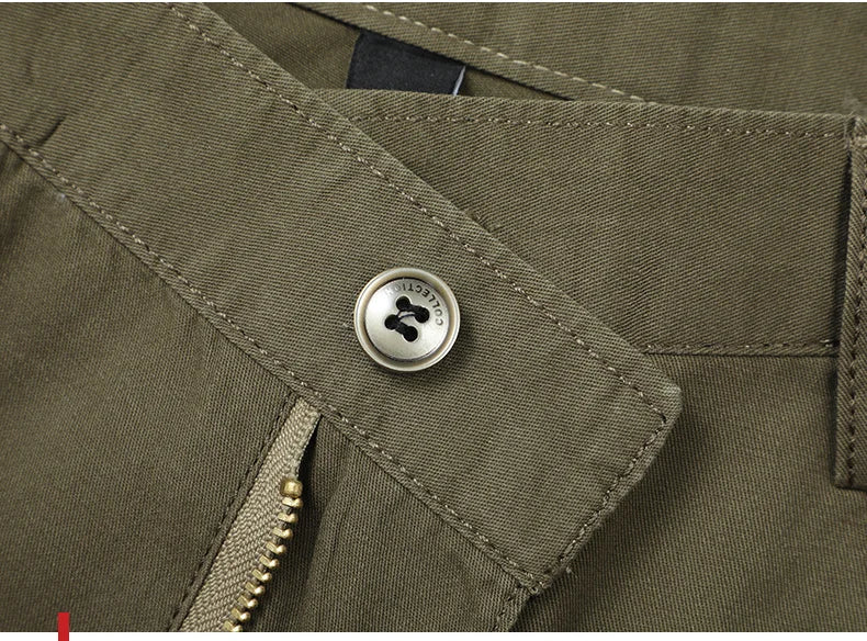 Dayton Olive Stretch Chinos:Mens Suit Pants Cotton Casual Stretch Male Trousers Long Straight High Quality Dress Pants 40 42 44