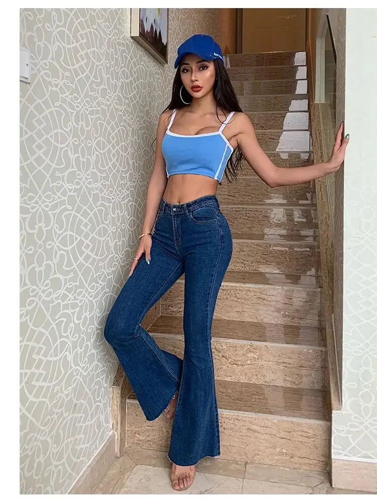 Y2k Jeans Women High Waist Fashion Stretch tall and thin Trousers