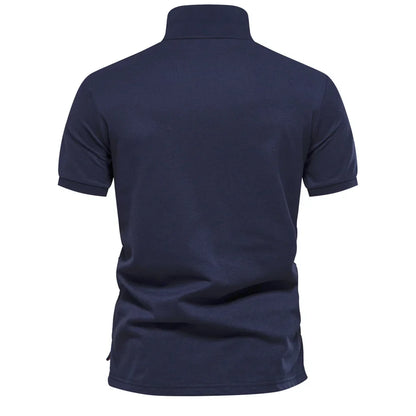 New Design Gradient Printed Cotton Blend Polo Shirts for Men Short Sleeve Summer Fashion Mens Polos