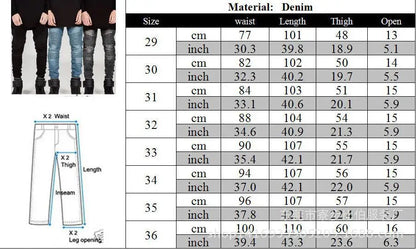 Streetwear Men Skinny Biker Jeans homme Men's fashion Motorcycle Moto Hip hop Denim Pants Joggers Runway men's Elastic JEANS