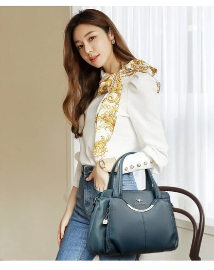 Luxury Purses and Handbags High Quality Soft Leather Shoulder Crossbody Bags for Women 2024 Elegant Tote Messenger Sac A Main