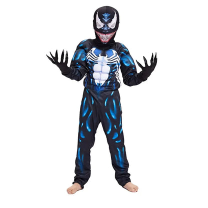 Venom Muscle Costume Cosplay Superhero Kids Suit Disguise Carnival Party Clothing