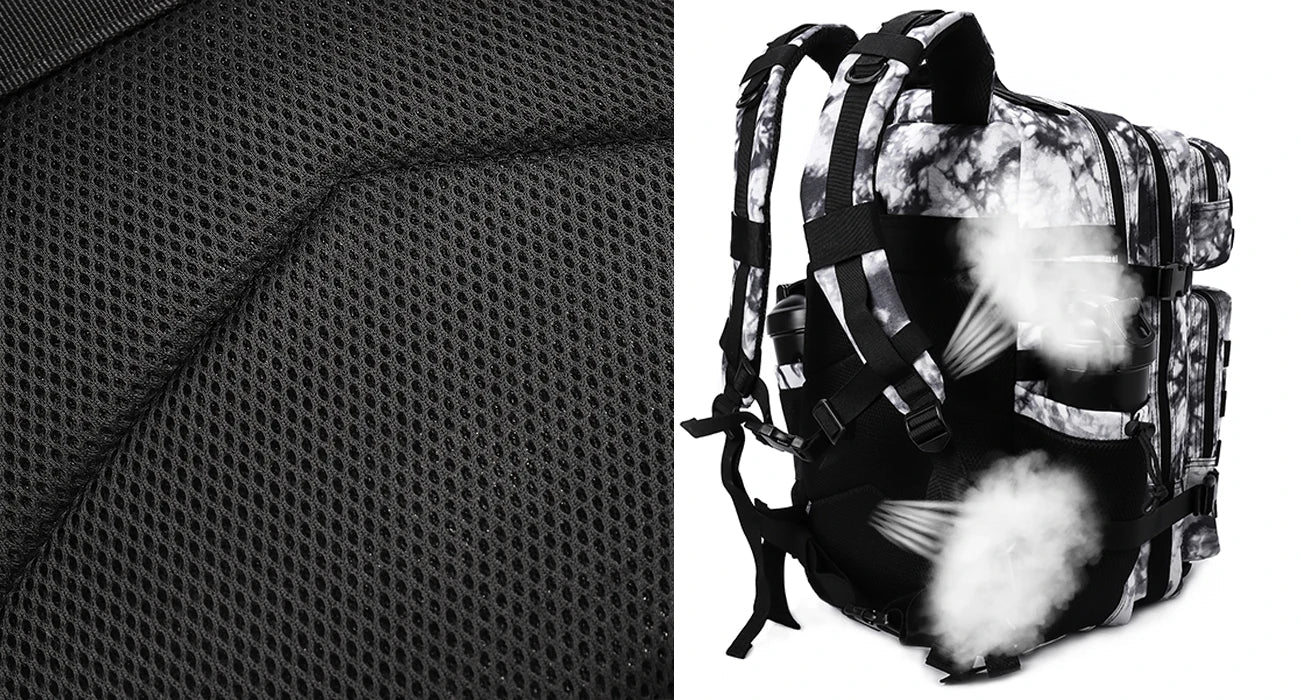 45L Tactical Backpack for Men and Women Large Athlete Gym Bag Outdoor Sports Hiking Survival Rucksack with Bottle Holder