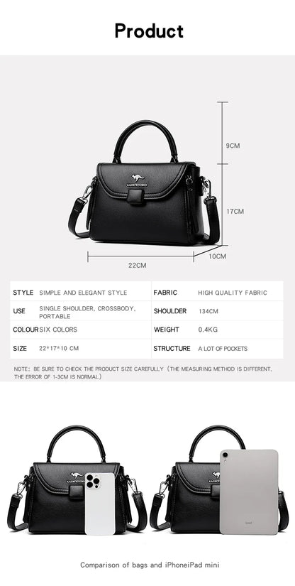 Authentic High Quality Soft Leather Luxury New Designer Fashion Casual Women's Shoulder Bag Handbag Crossbody Bags for Women2024
