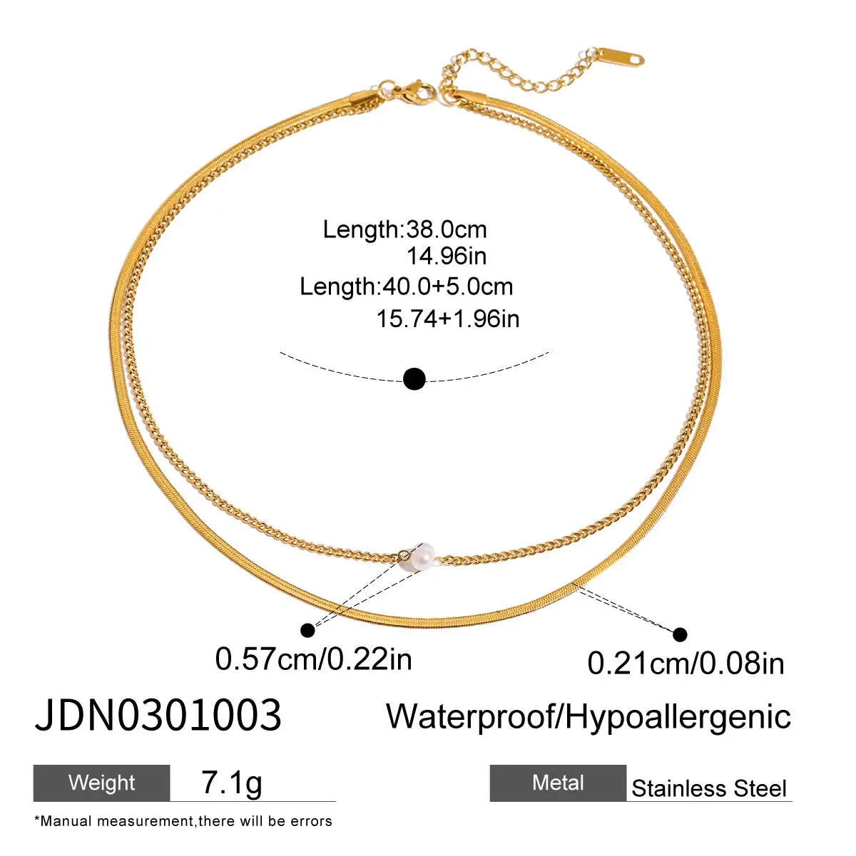 Simple Jewelry 18K Gold Plated Flat Snake Chain Layer Necklace Stainless Steel Snake Rope Chain Necklace Gift