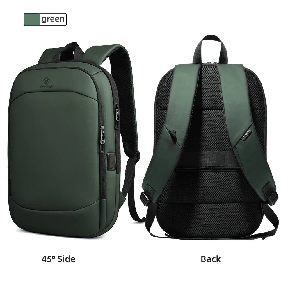 Business Backpack for Men 17 Inch Laptop Backpack with USB Port Slim Expandable Waterproof Travel Bag Large Work Computer Bag