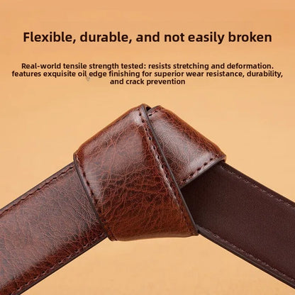 Cross-Border Foreign Trade Belt Men's High-End Versatile Business Belt Pin Buckle Source Manufacturer Wholesale