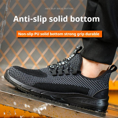 Breathable Work Sneakers Men Safety Shoes Construction Steel Toe Work Shoes Safety Boots Men's Puncture Proof Summer Work Shoes