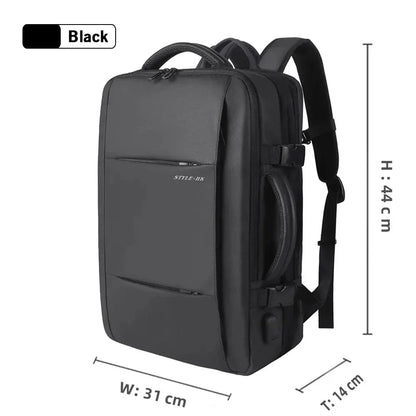 Business Backpack for Men Waterproof Anti-Theft 15.6” Laptop Backpack Casual Large Capacity Expandable Travel Bag Short Trip