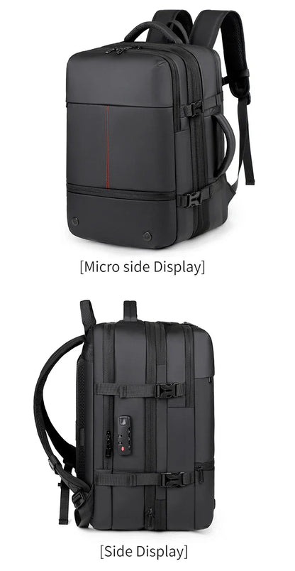 Men's Backpack with Expandable Vacuum Compression, Large Capacity, Dry and Wet Separation, Multifunctional Business Backpack for Short Business Trips