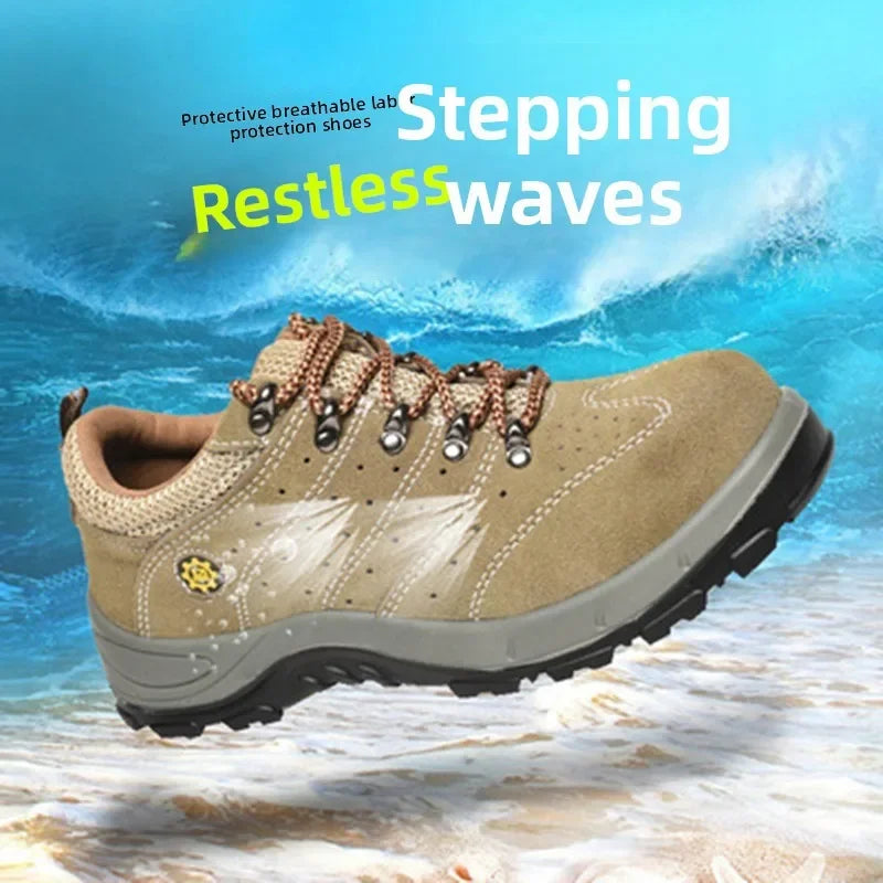 Summer Breathable Labor Protection Shoes Welding Work Shoes Anti Smashing Anti Piercing Lightweight Comfortable Footwear