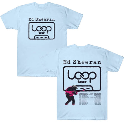 2026 New Ed Sheeran LOOP Australian Tour T Shirts Summer Fashion Women Men Streetwear Hip Hop Singer T-shirts for Fan Gifts