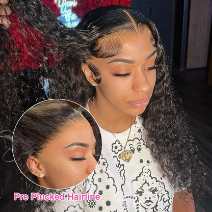 34 36inch Hd 13x4 13x6 Curly Wigs Deep Wave Frontal Wig Brazilian Curly Human Hair Wig Loose Water Wave Wig For Women
