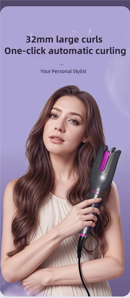 32MM Electric Rotary Curling Iron Automatic Hair Curler Negative Ion Air Rotating Curling Bar Professional Styling Tool