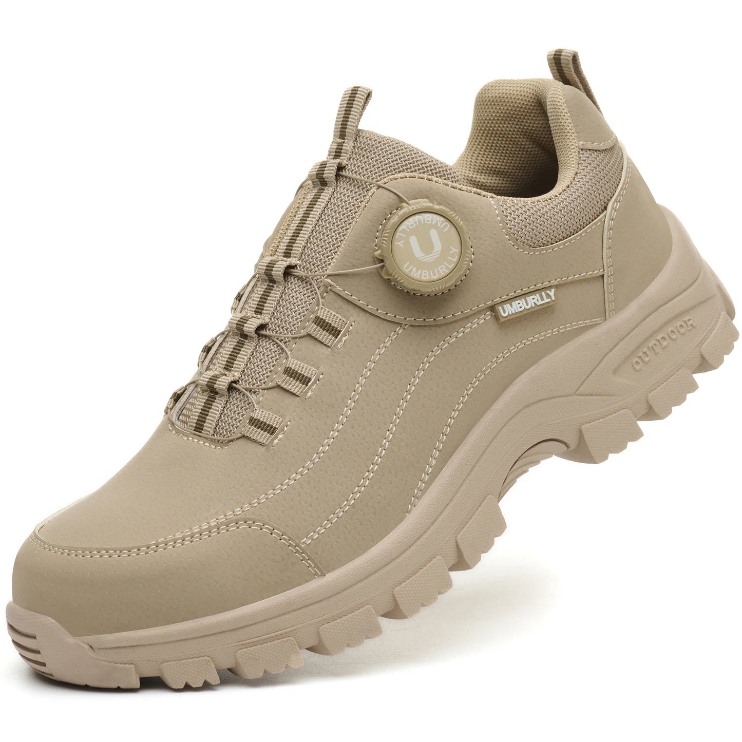 Men's Safety Shoes with Button Design Steel Toe Anti- Crush Resistant And Slip-Resistant Outsole for Outdoor Workshop Workwear