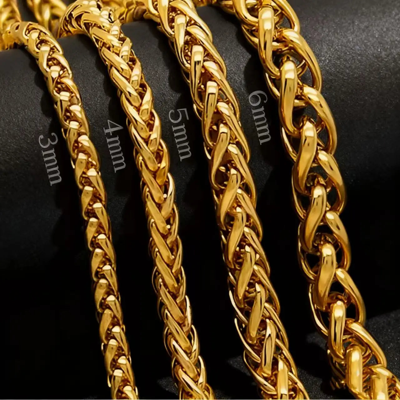 STAINLESS STEEL SILVER COLOR TWIST ROPE CHAIN NECKLACE FOR MEN Women HIP HOP PUNK Jewelry Accessories 3/4/5/6/8MM Thick