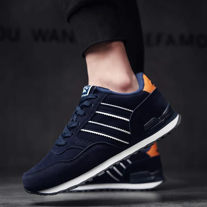 Tênis Masculino de Couro de Alta Qualidade Calçados Casuais Outono 2024 Novo Tênis Masculino Respirável Calçados Masculinos Tênis Masculino Plano Zapatillas Hombre