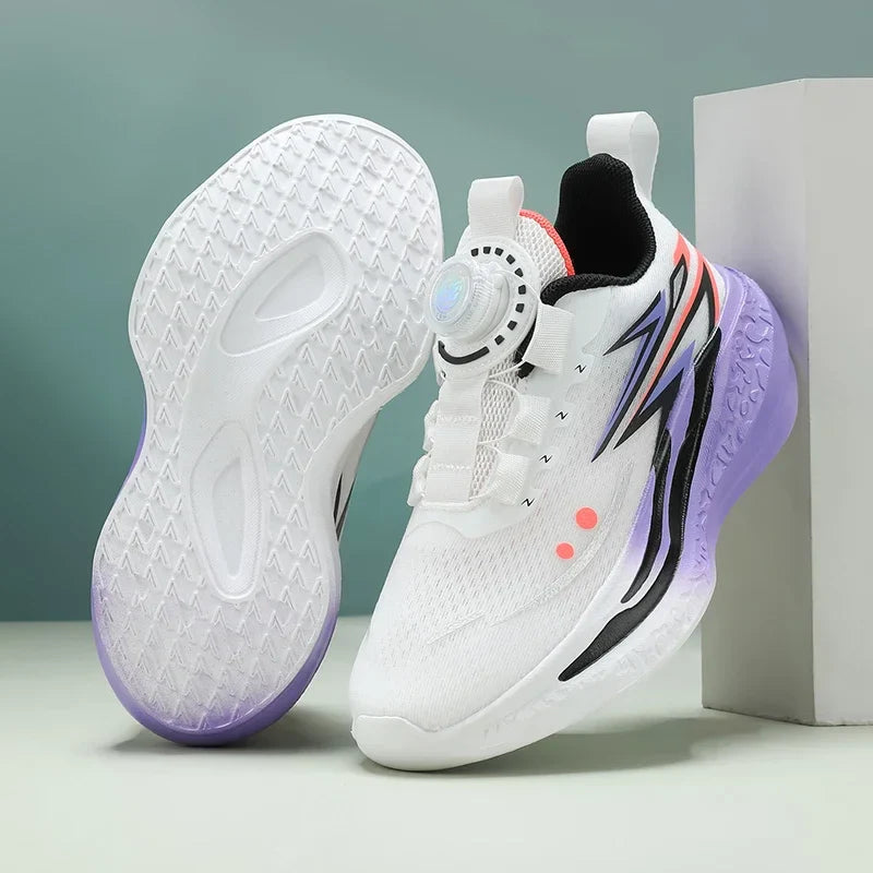 Children's Basketball Shoes Kids Sneakers Non-slip Boys Girls Basketball Boots Outdoor Ultralight Running Trainers Mesh Sneakers