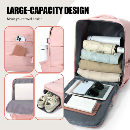 Cross-Border Travel Backpack for Men and Women, Large Capacity Shoe Compartment Luggage Bag, Computer Business Bag, Student School Bag, Commuting Bag