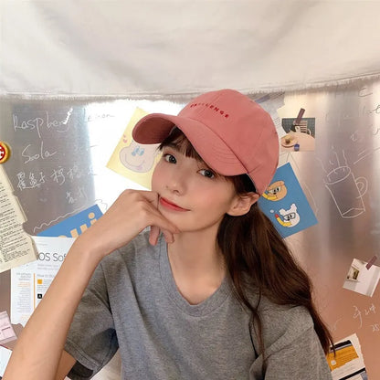 Letter Embroidered Baseball Cap for Women Spring Summer Outdoor Sunscreen Unisex Snapback Hat Sports Casual Men Hip Hop Hat