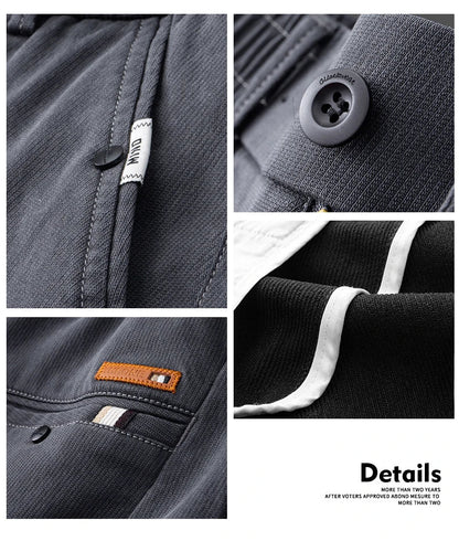 Business Straight Men's Pants Fashion Comfortable Brand Lyocell Soft Trousers Classic Simple Regular Solid Color Slim Pants