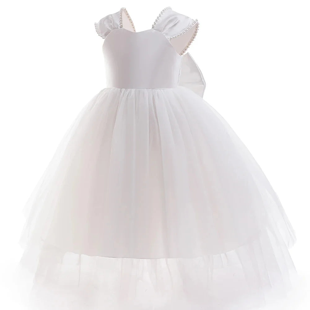 Flower girl's birthday communion party Wedding dress 2026 Formal Girl Princess Long dress for 5 6 7 8 10 12 years old